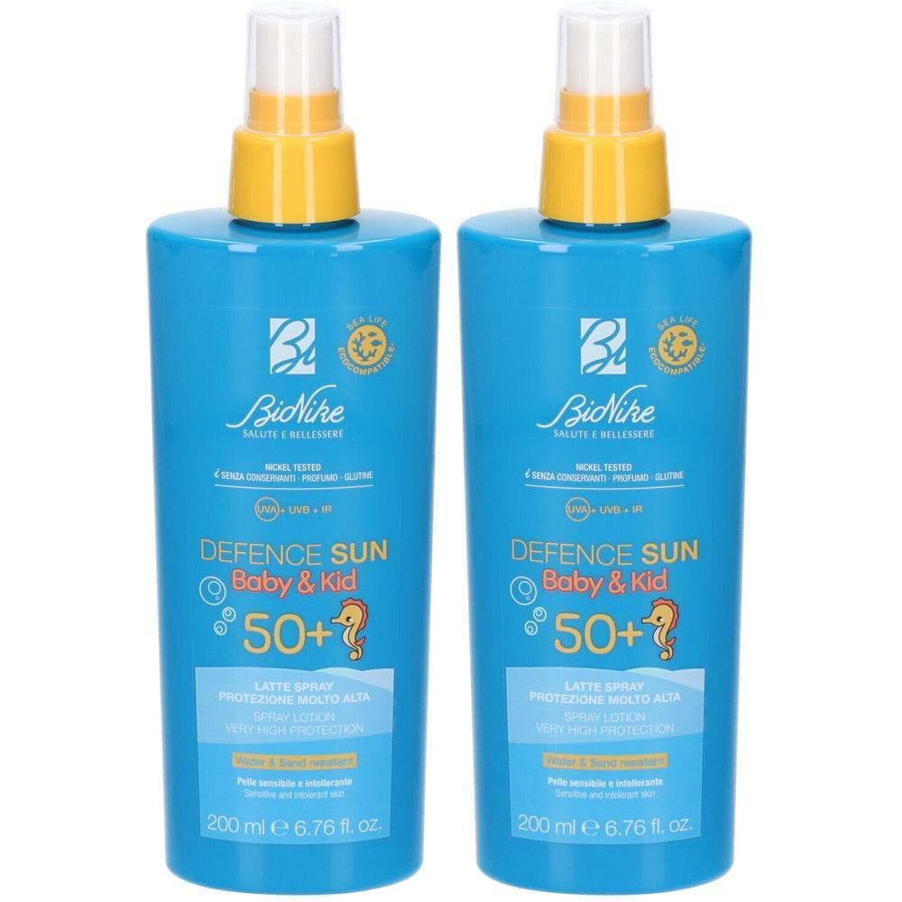 BioNike Defence Sun Pro-Repair 4D SPF 50+ Baby & Kid Latte Spray Protezione Molto Alta per Bambini