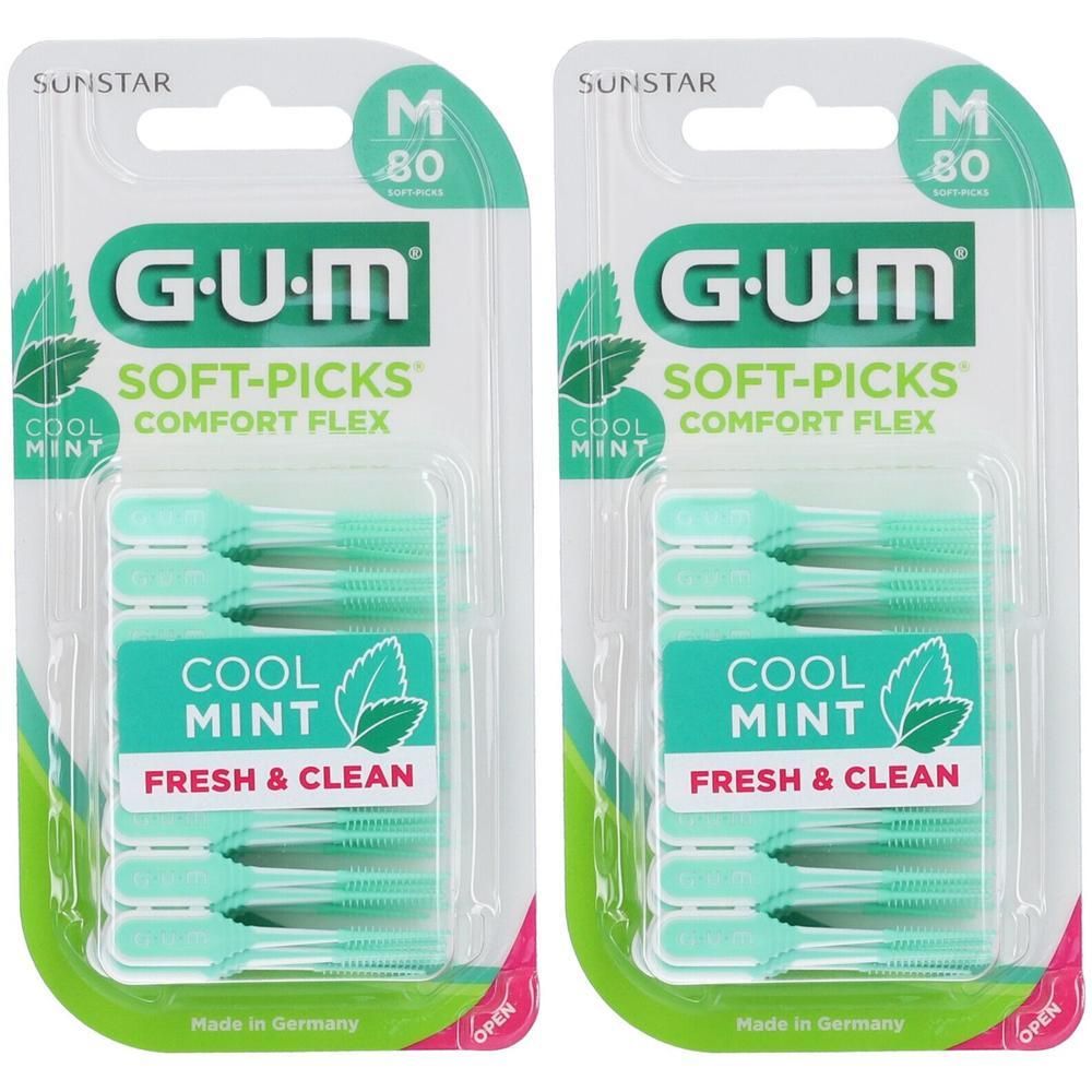 Gum Soft Pick Comfort Flex Cool Mint Regulare Scovolini 80 Pezzi