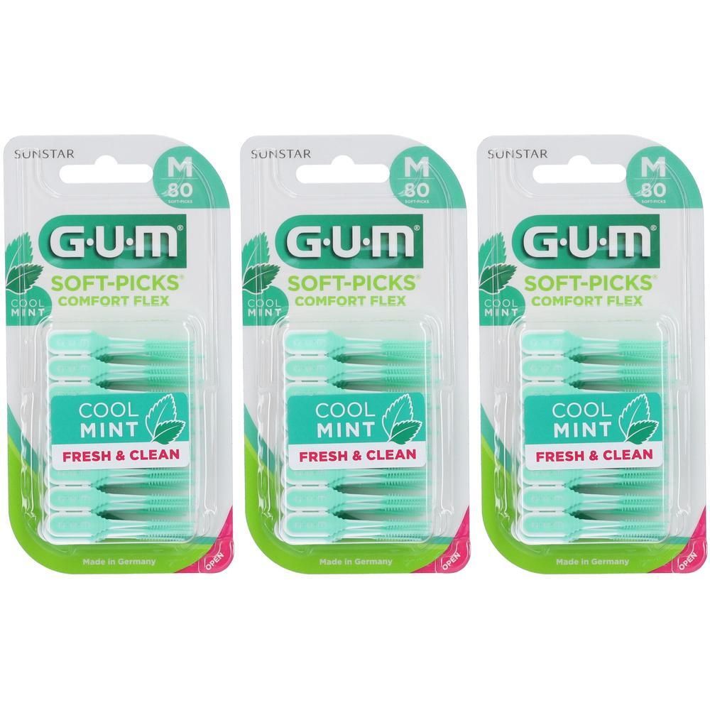 Gum Soft Pick Comfort Flex Cool Mint Regulare Scovolini 80 Pezzi