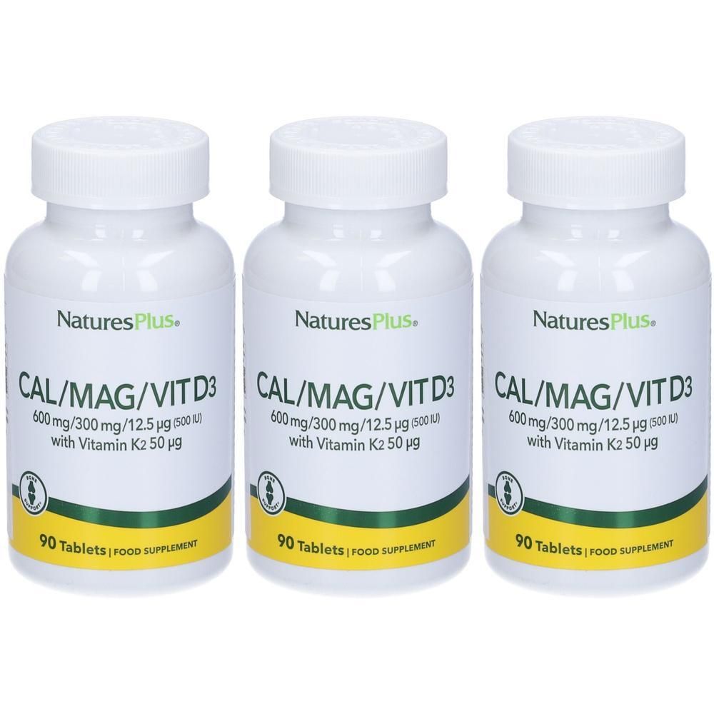 NaturesPlus Cal/Mag/VIT D3 con Vitamina K2 Tavolette