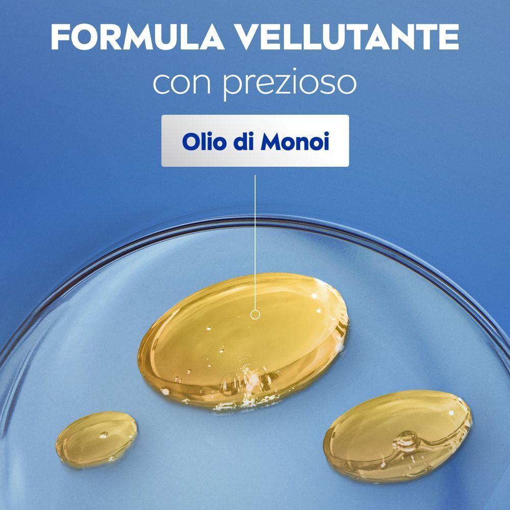 Formula con olio di Monoi per una pelle vellutata, crema corpo Nivea.