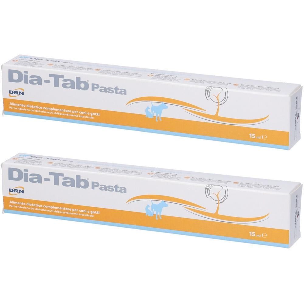 Due confezioni di Dia-Tab Pasta per cani e gatti, 15ml.