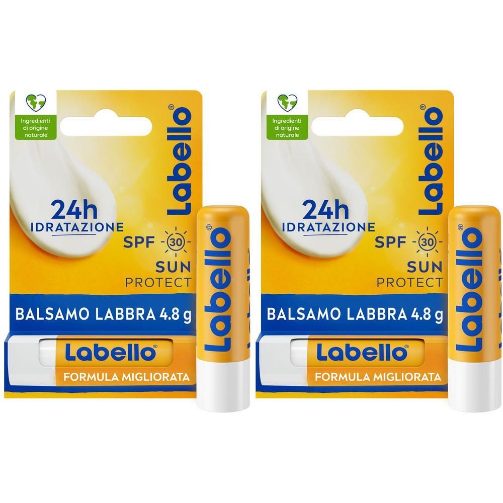 Labello Sun Protect SPF30 4.8 g, Burrocacao labbra idratante e protettivo con filtri UVA/UVB