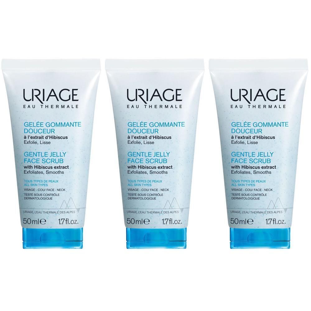 URIAGE Gelée gommage delicato, esfoliante scrub viso, pelle sensibile normale