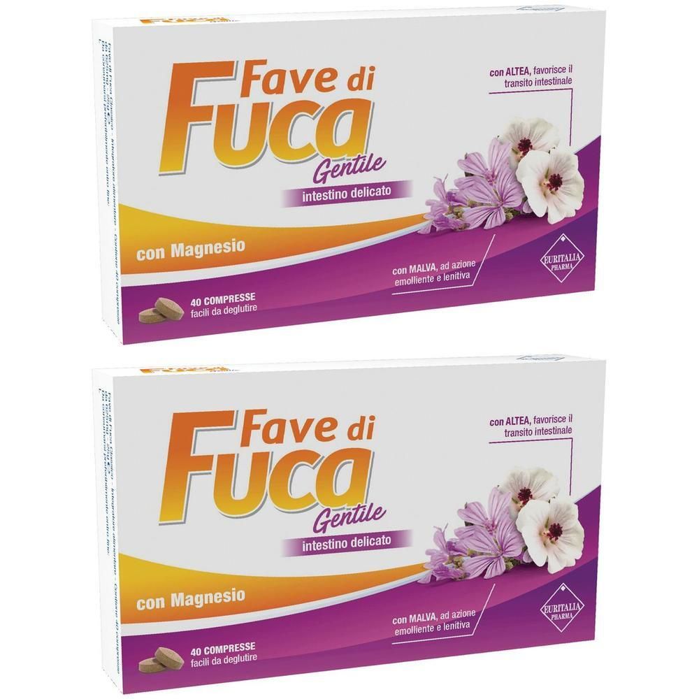 Due confezioni di Fave di Fuca Gentile da 40 compresse, con Magnesio.