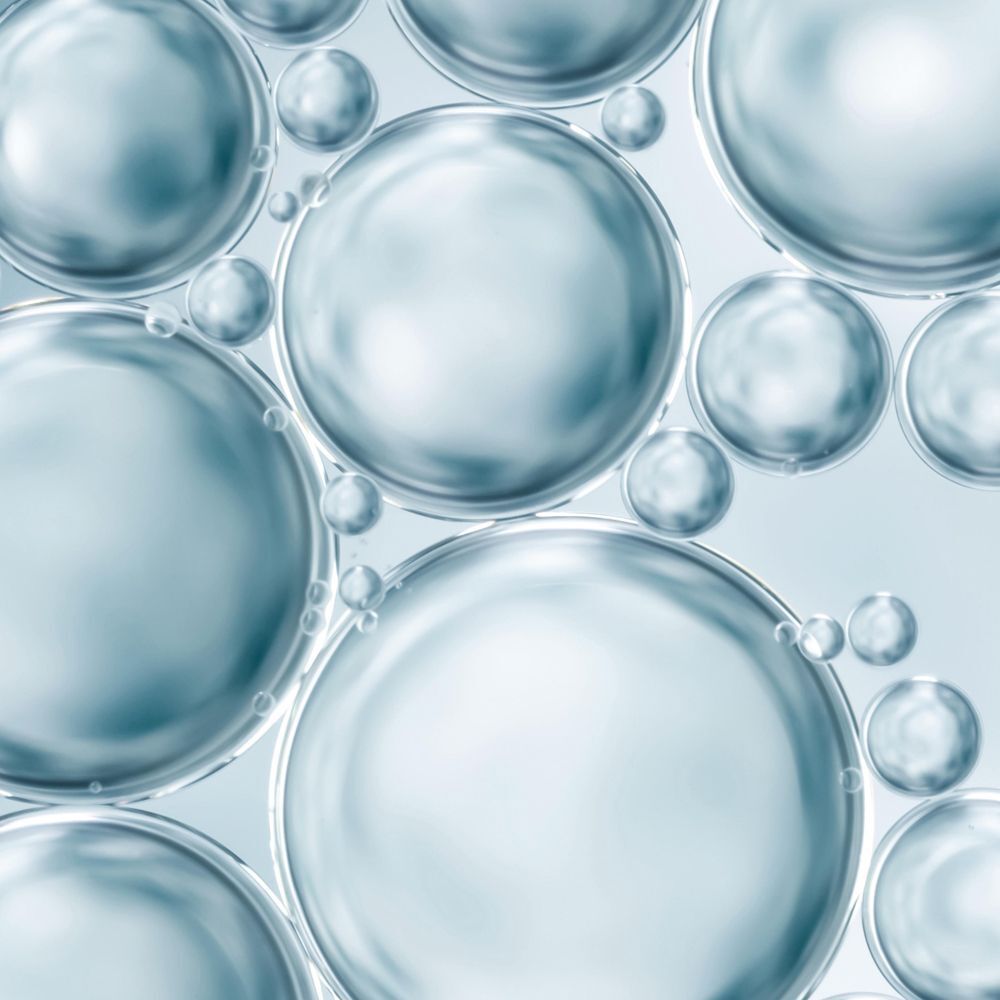 Rappresentazione astratta di bollicine traslucide.