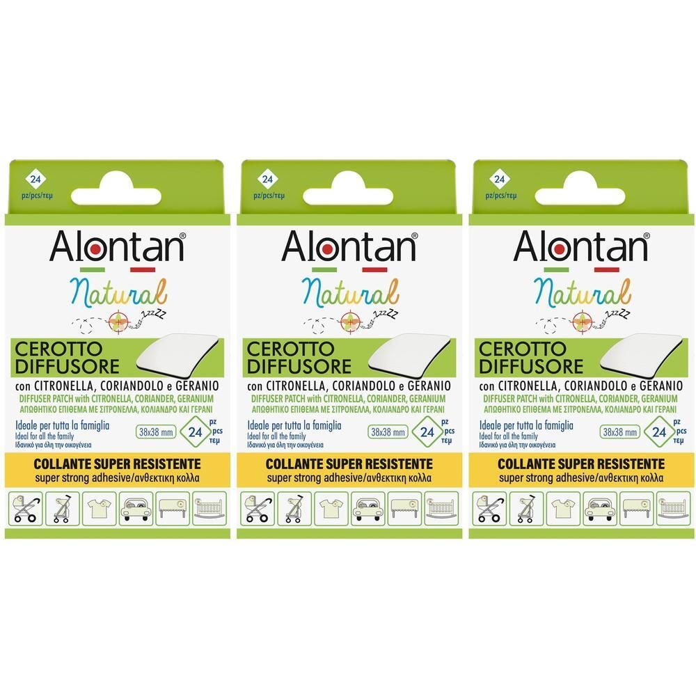Alontan Natural Cerotto Anti-Zanzara Adesivo 3x21 pz Compresse