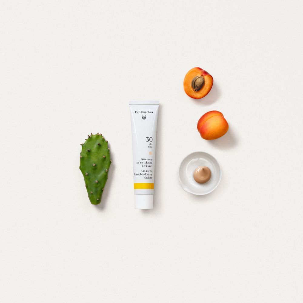 Tubo protezione solare SPF 30, albicocche e fico d'India.