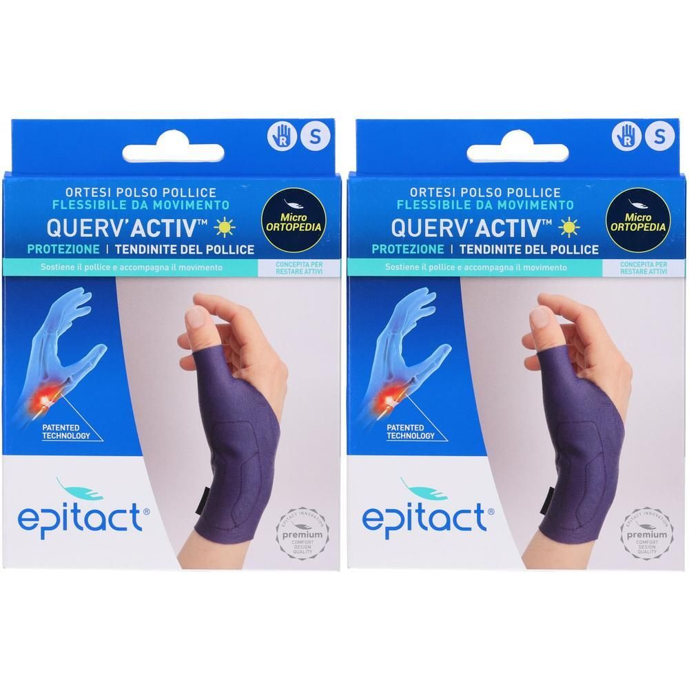 Epitact Tutore Polso/Pollice Per Tendinite QUERV'ACTIV Mano Destra Taglia S