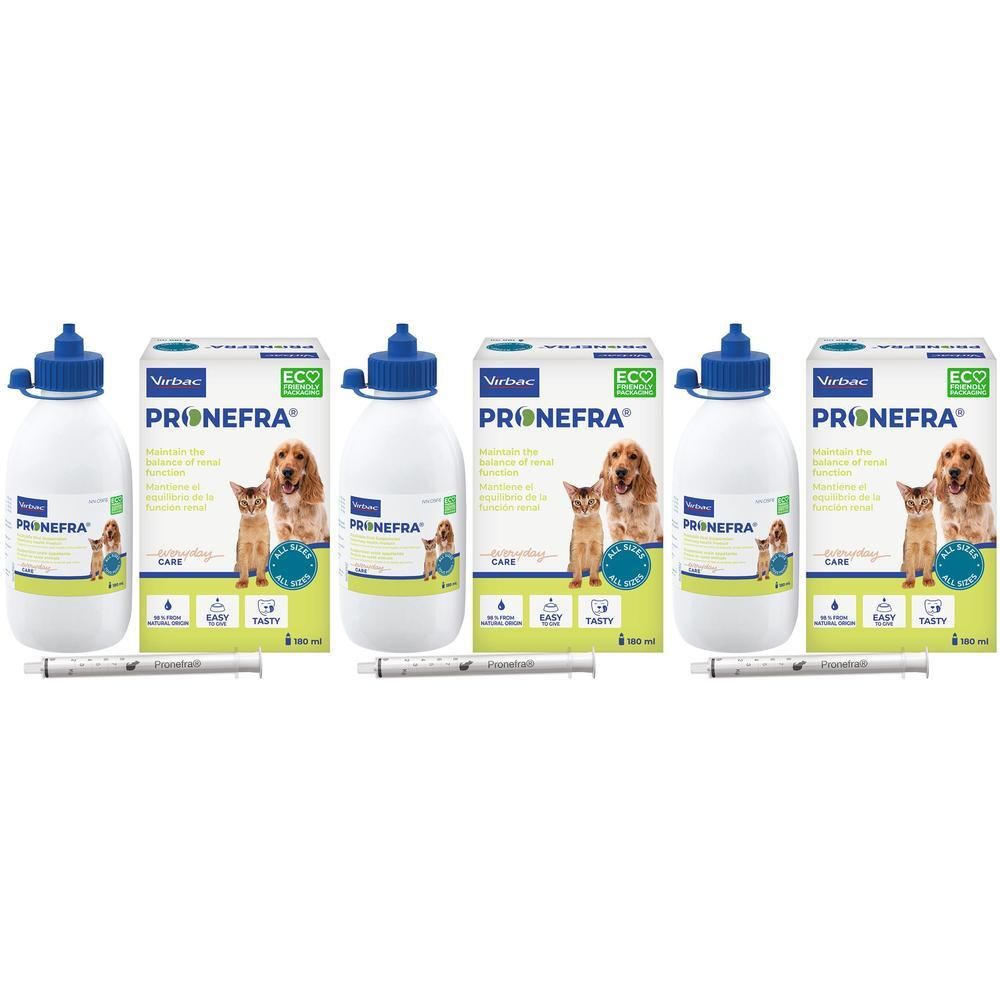 Confezione Virbac PRONEFRA con cane e gatto, 180 ml.