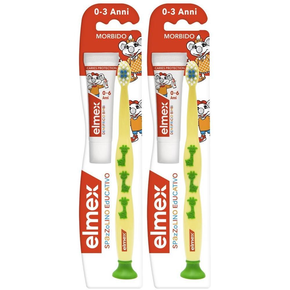 Elmex® Spazzolino educativo Bambini dai 0 ai 3 anni - Morbido