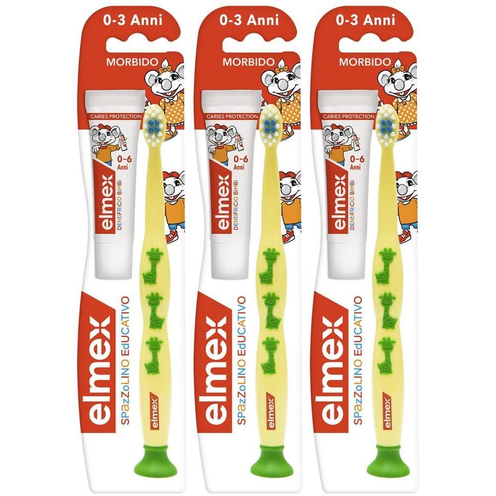 Elmex® Spazzolino educativo Bambini dai 0 ai 3 anni - Morbido
