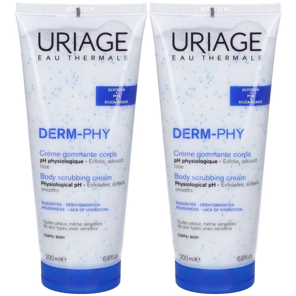 URIAGE DERM-PHY Crema esfoliante corpo, tutti i tipi di pelle anche sensibili, pH fisiologico