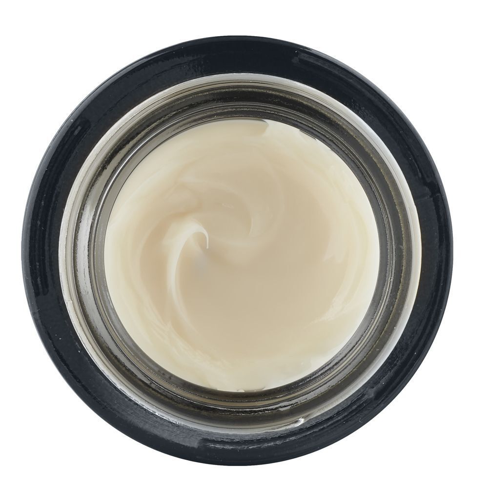 Vista dall'alto del vasetto KORFF EYE Zone con crema.