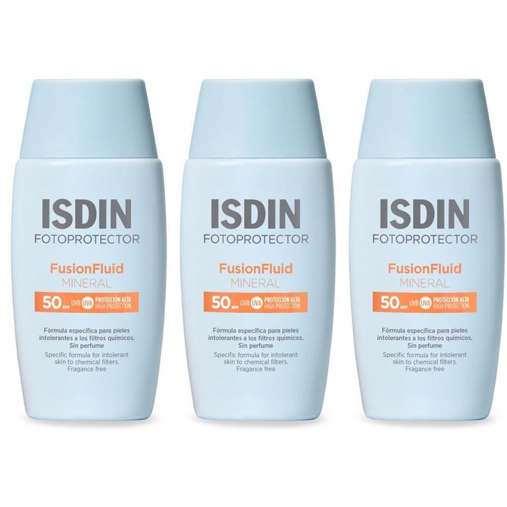 ISDIN Fotoprotector Fusion Fluid Mineral SPF50 Protezione Solare Viso 100% Filtri Minerali