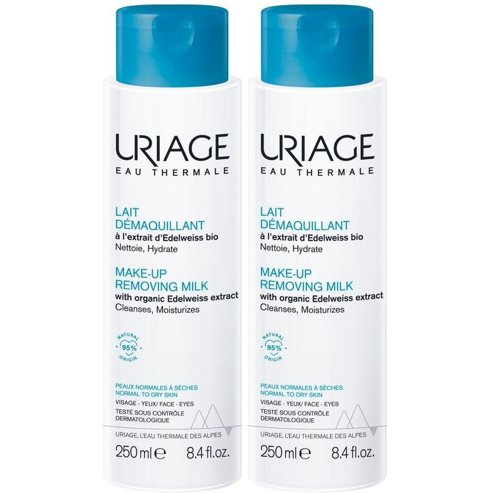 URIAGE Latte detergente e struccante, tutti tipi di pelle anche sensibile, viso, occhi, labbra
