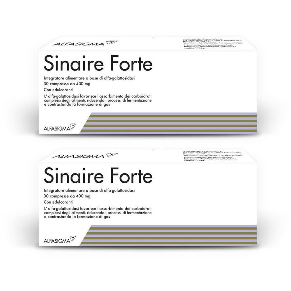 Due confezioni di Sinaire Forte compresse, 30 compresse da 400 mg.