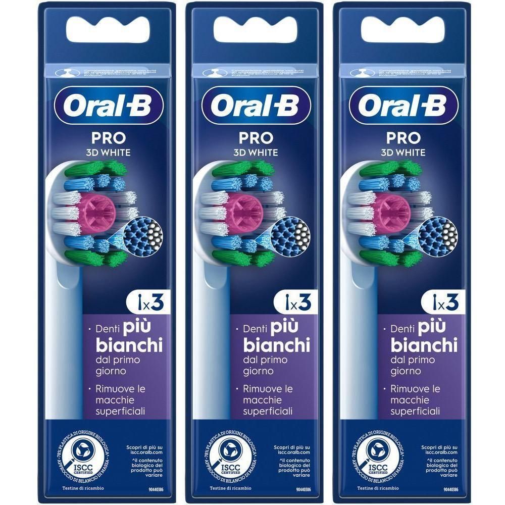 Oral-B Pro 3D White Testine di Ricambio