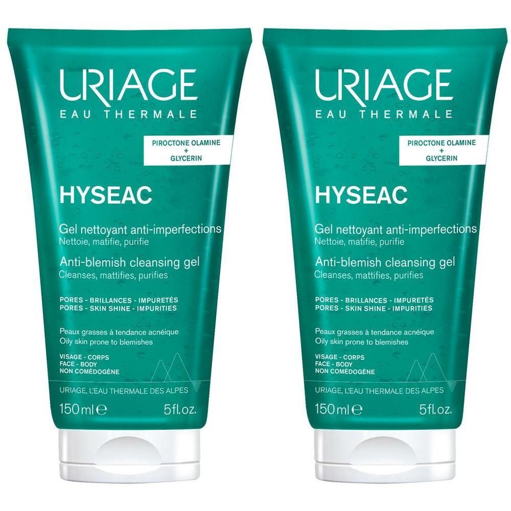 URIAGE HYSEAC Gel detergente anti-imperfezioni viso e corpo, pelle grassa, lucida, acneica