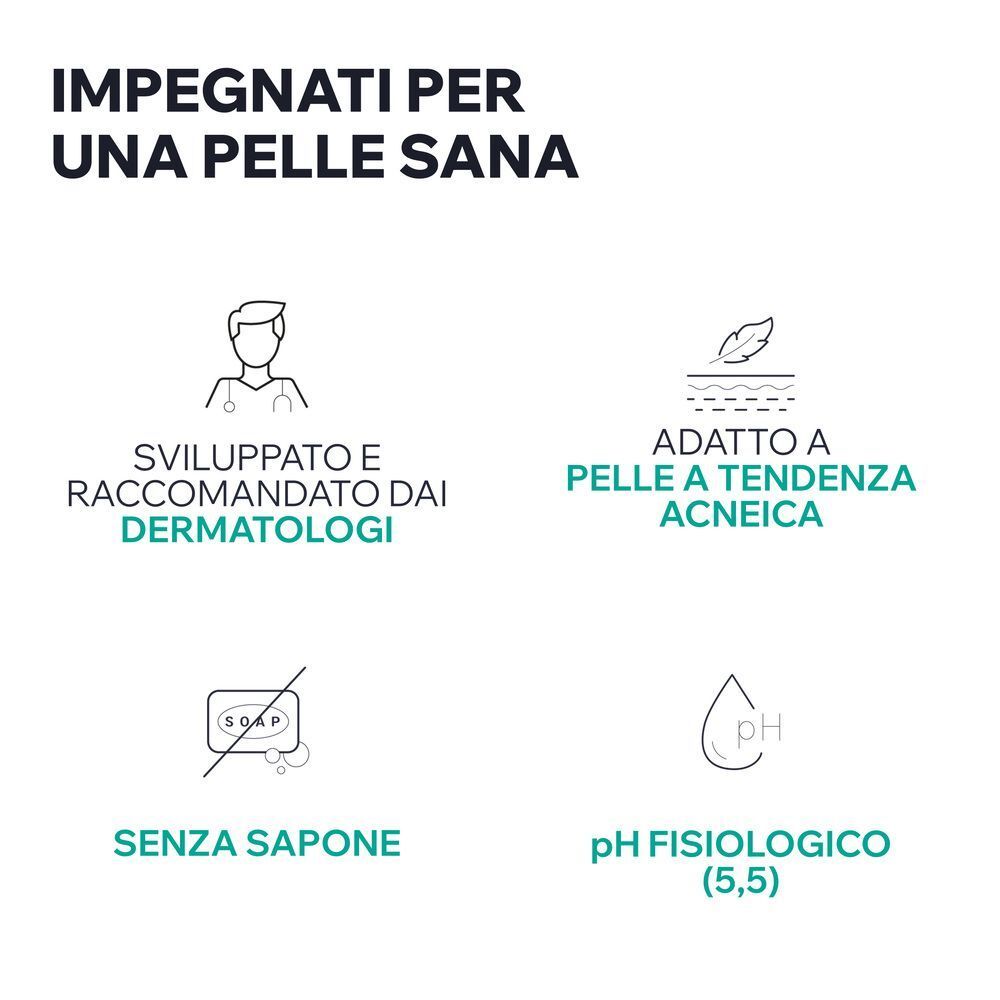 URIAGE HYSEAC Gel detergente anti-imperfezioni viso e corpo, pelle grassa, lucida, acneica