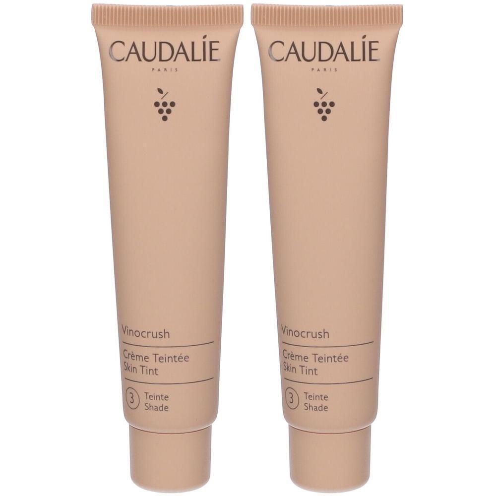 Due tubetti di crema colorata Caudalie Vinocrush, tonalità 3.