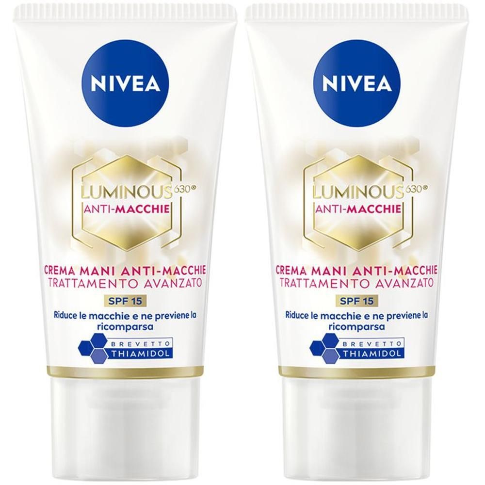 Nivea Luminous630 Crema Mani Anti-Macchie Trattamento Avanzato SPF 15 50 ml, Crema mani antietà
