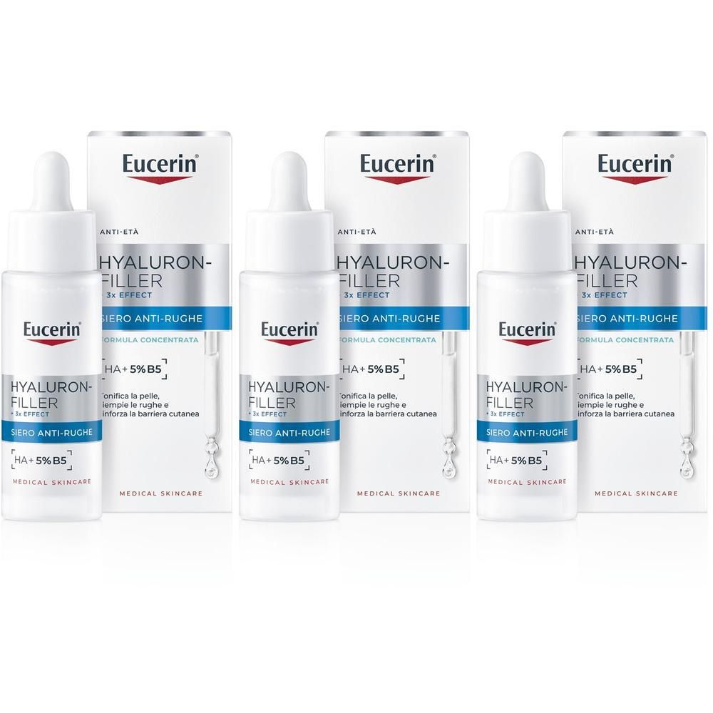 Eucerin Hyaluron-Filler + 3X Effect Siero Viso Anti-Rughe