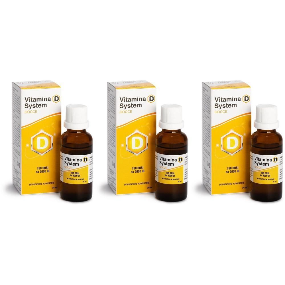 Vitamina D System Gocce 150 Dosi Da 2000 UI 26 ml