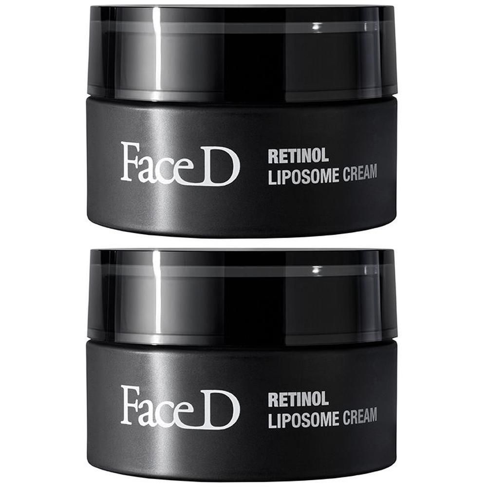 Due vasetti neri di Face D Retinol Liposome Cream.