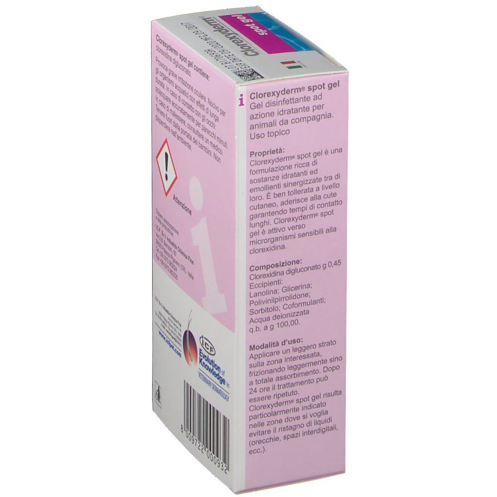 Tre confezioni di Clorexyderm Spot Gel, 100 ml ciascuna.