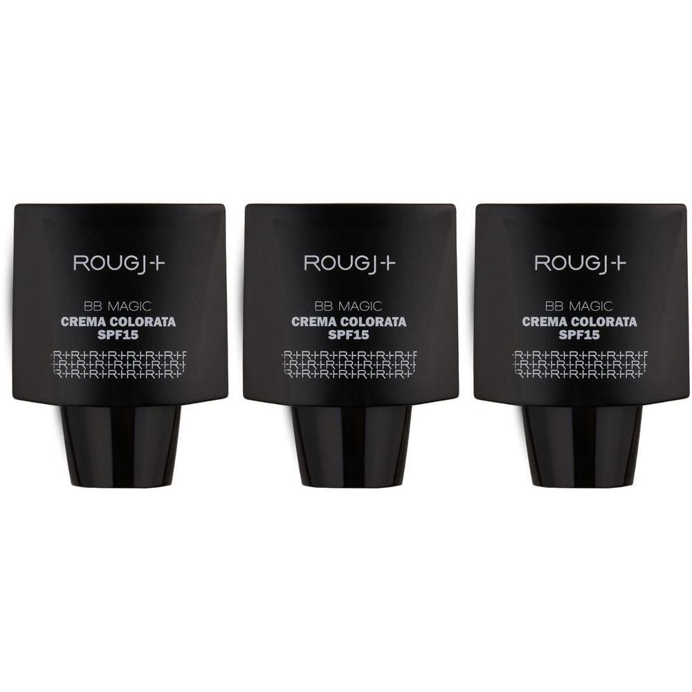 Tre tubetti neri ROUGE+ BB MAGIC CREMA COLORATA SPF15.