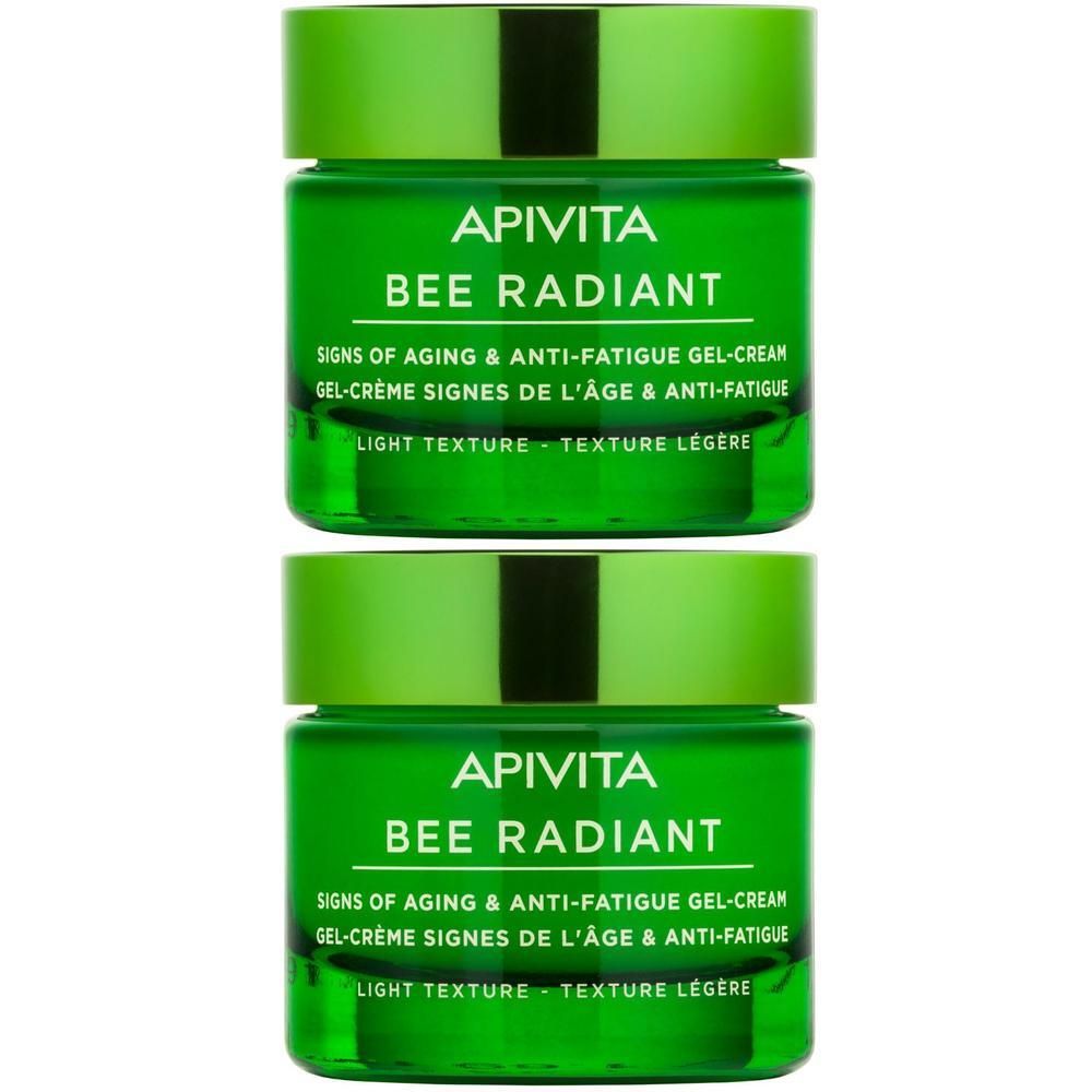 Apivita Bee Radiant Gel crema viso anti-età e antirughe per pelle luminosa - texture leggera