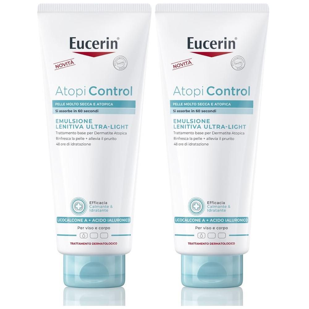 Due Eucerin Atopi Control Emulsioni Lenitive Ultra-Leggere, 400 ml.