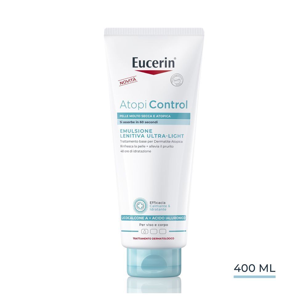 Eucerin Atopi Control Emulsione Lenitiva Ultra-Leggera, 400 ml.