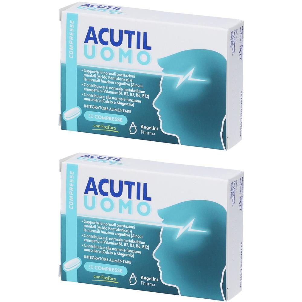 Due confezioni di Acutil Uomo Compresse da 30 compresse.