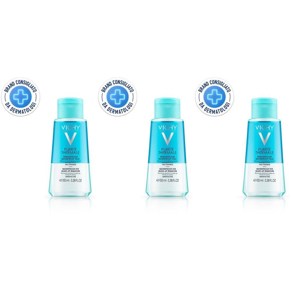 Vichy Pureté Thermale Struccante Occhi Bifase Waterproof 100 ml per occhi e labbra