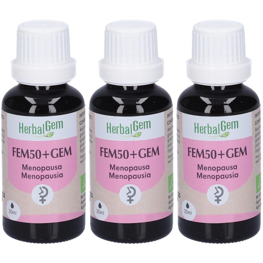 Herbalgem Fem50+Gem Menopausa Concentrato di Gemme Fresche Gocce