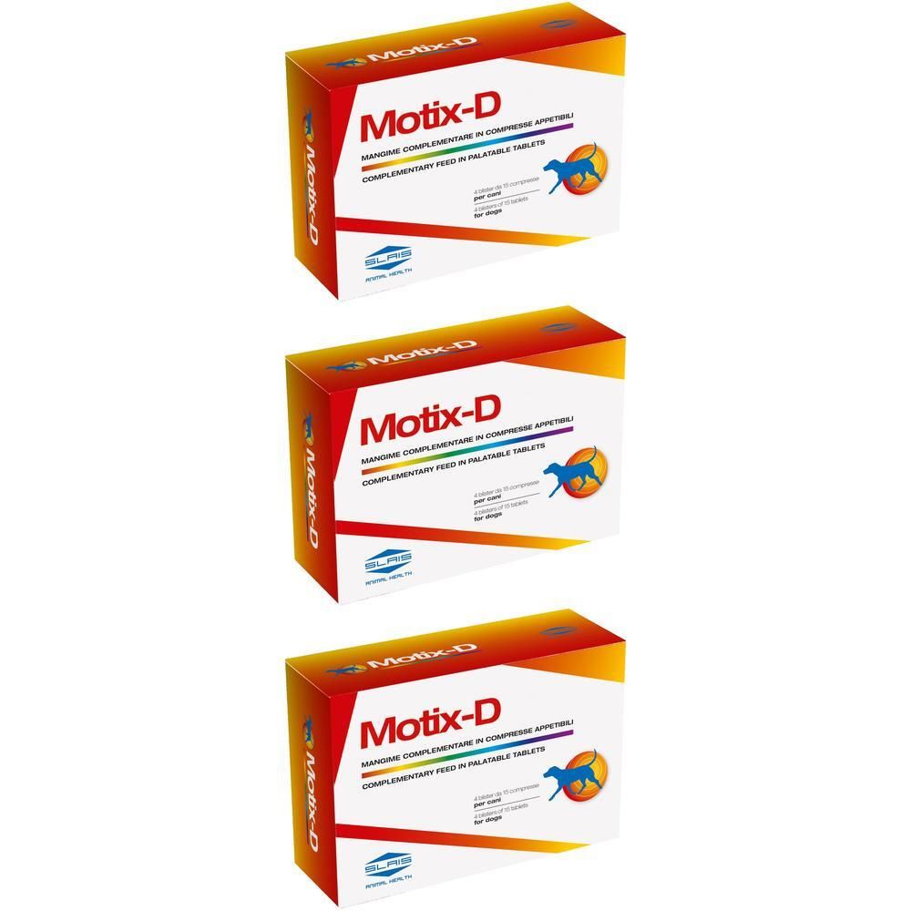 Motix-D Cane e Gatto, 3 scatole di compresse.