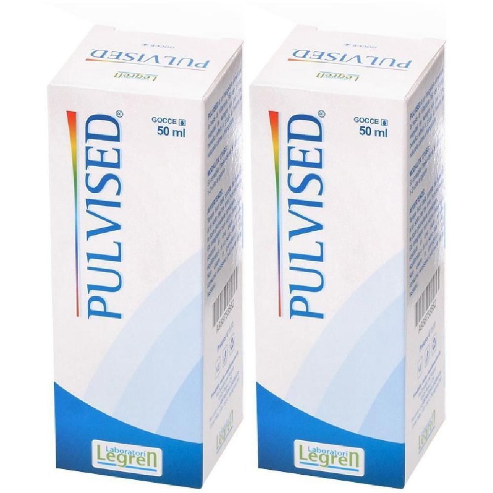 Due confezioni di Pulvised Gocce 50 ml con logo Legren.