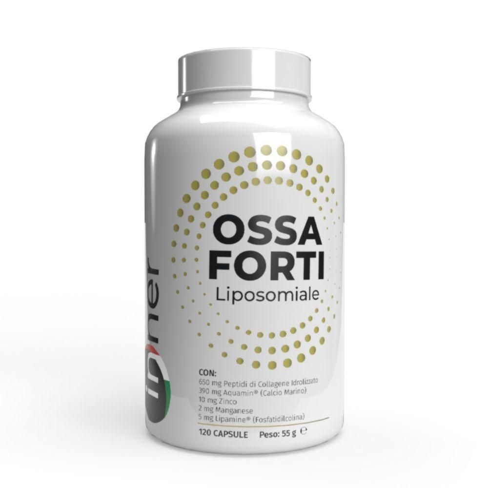 Contenitore bianco di capsule con design a cerchio giallo e testo nero. Contiene 120 capsule.