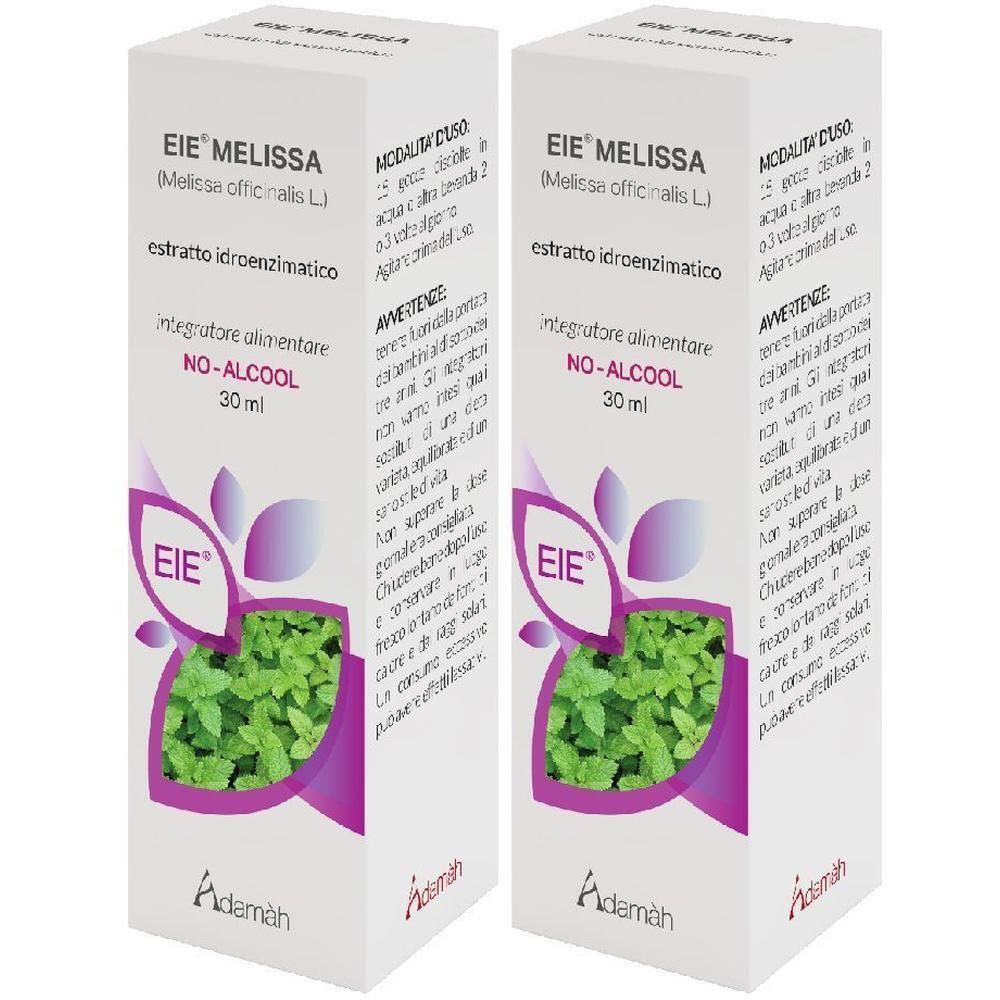 Due confezioni di EIE Melissa, estratto idroenzimatico, 30 ml, senza alcol.