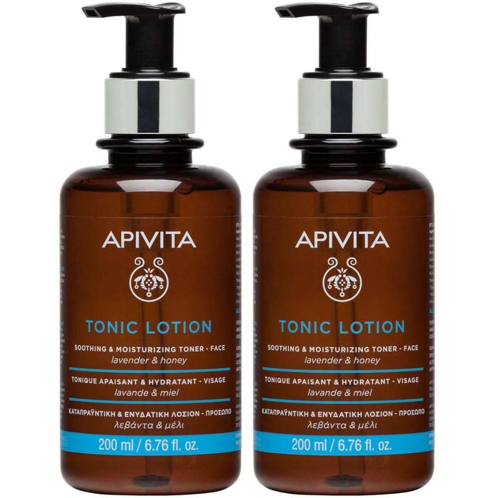 Apivita Tonico Viso Lenitivo e Idratante con Miele e Lavanda, Idrata e Tonifica la Pelle