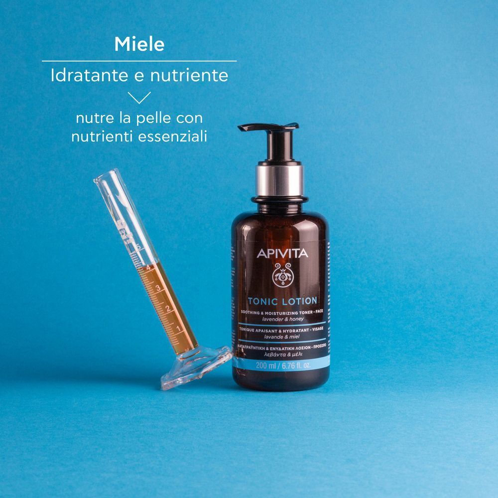 Apivita Tonico Viso Lenitivo e Idratante con Miele e Lavanda, Idrata e Tonifica la Pelle