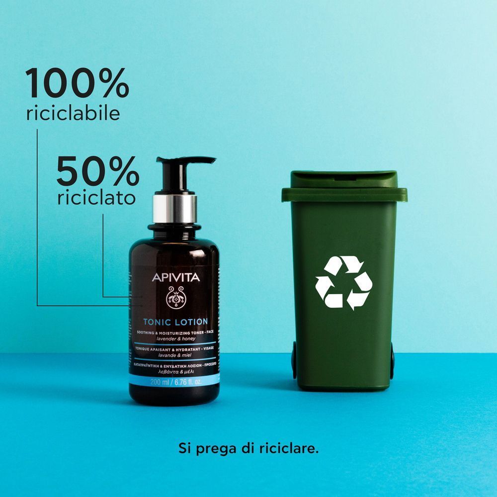 Apivita Tonico Viso Lenitivo e Idratante con Miele e Lavanda, Idrata e Tonifica la Pelle