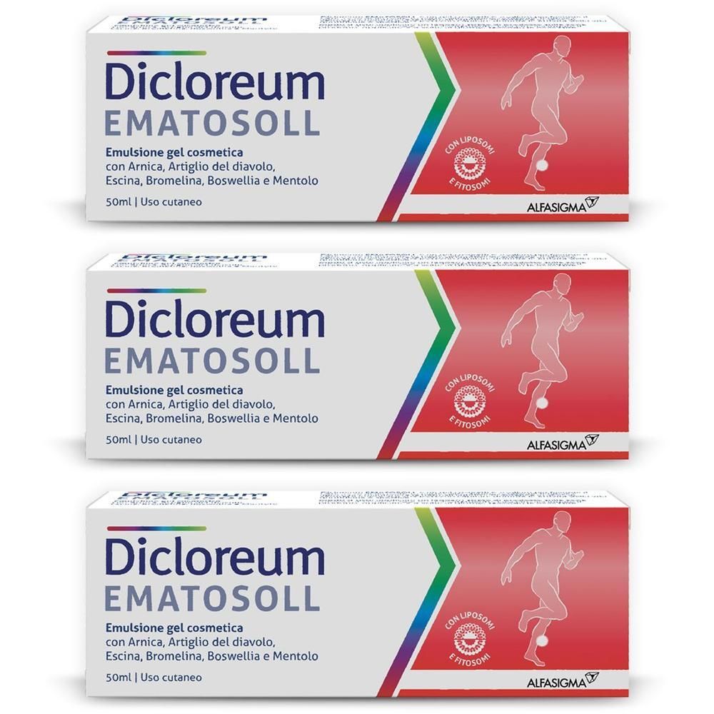 Dicloreum Ematosoll Gel Antidolorifico per Dolori Muscolari, Articolari