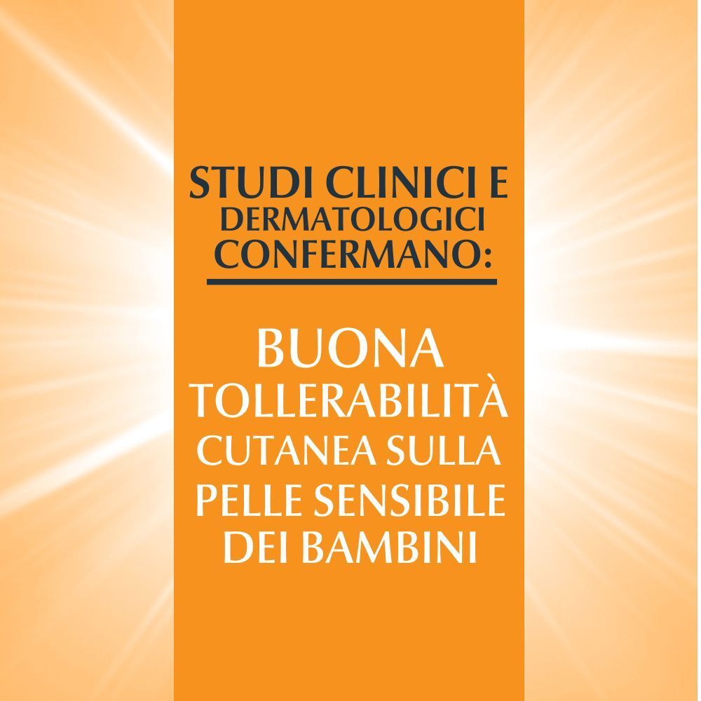 Studi clinici confermano buona tollerabilità cutanea su pelle sensibile dei bambini.