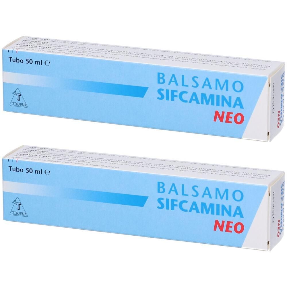 Due tubi di Balsamo Sifcamina Neo, 50 ml ciascuno.