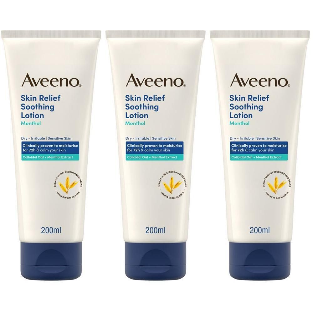Aveeno Skin Relief Crema Corpo per pelle secca con Mentolo e Avena
