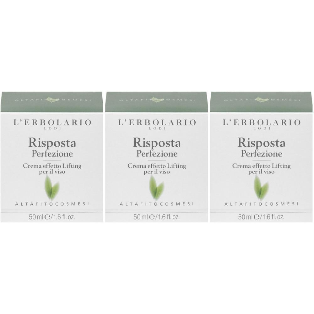 Tre confezioni di L'Erbolario Risposta Perfezione Crema viso, 50 ml.
