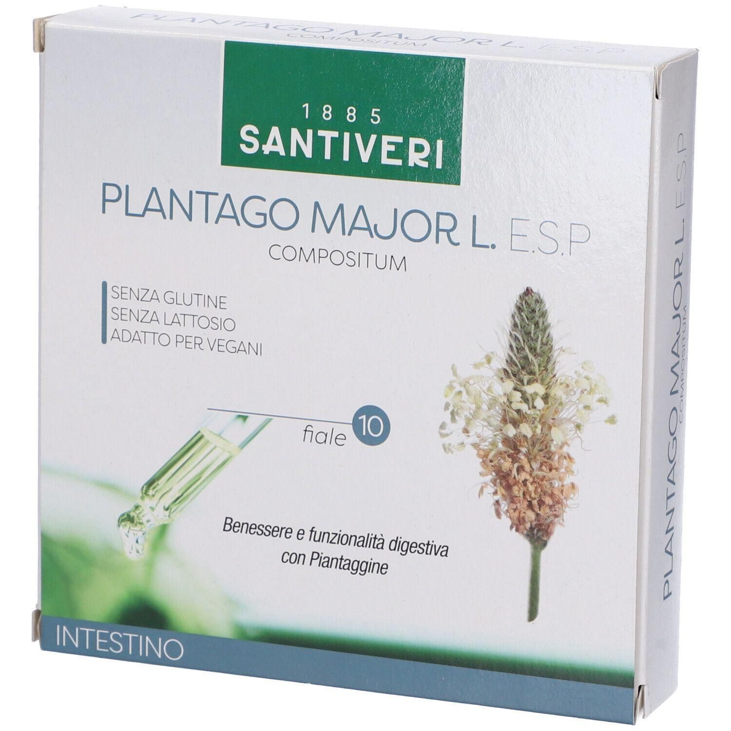 Confezione da 10 fiale Plantago Major L. ESP. Senza glutine, senza lattosio, per vegani.